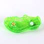 Balerini de copii, perforati, cu bareta si decorati cu fundita  F116-GREEN, Culoare (12): Verde neon, Marime (12): 27 - - Roveli