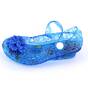 Balerini de copii, perforati, cu bareta si decorati cu floare  F113-BLUE, Culoare (12): Albastru, Marime (12): 25 - - Roveli