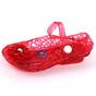 Balerini de copii, perforati, cu bareta si decorati cu floare  F113-RED, Culoare (12): Rosu, Marime (12): 26 - - Roveli