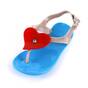 Sandale de copii, flip-flops HEART #2-10-BLUE/RED, Culoare (12): Rosu, Marime (12): 29 - - Roveli