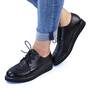 Pantofi de dama, decorati cu glitter si talpa joasa  XQ12A-BLACK, Culoare (12): Negru, Marime (12): 37** - - Roveli