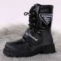 Ghete imblanite de copii, cu talpa groasa  CH996-BLACK, Culoare (12): Negru, Marime (12): 32 - - Roveli
