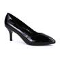 ​Pantofi eleganti de dama, stiletto , din lac, cu toc mic F-32-BLACK, Culoare (12): Negru, Marime (12): 35** - - Roveli