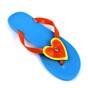 Papuci de dama, flip -flop din cauciuc 2137-HEART-BLUE, Culoare (12): Bleu, Marime (12): 38 - - Roveli