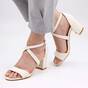 Sandale de dama , cu barete incrucisate si toc mediu SK1794Z-D26-BEIGE, Culoare (12): Bej, Marime (12): 36 - - Roveli