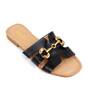 ​Papuci de dama , usori si comozi , cu detaliu auriu  G-56-BLACK, Culoare (12): Negru + Gold, Marime (12): 40** - - Roveli