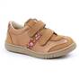 Pantofi sport , pentru copii , din piele naturala , cu talapa cusuta 3229-COGNAC/AURIU, Culoare (12): Bordo, Marime (12): 28 - - Roveli