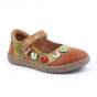 Pantofi usori , de copii , din piele naturala, cu flori 1793-BEJ/MULTICOLOR, Culoare (12): Multicolor, Marime (12): 33 - - Roveli