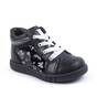 Ghete sport pentru copii , din piele naturala 3234-NEGRU/MULTICOLOR, Culoare (12): Multicolor, Marime (12): 26 - - Roveli