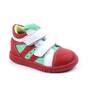 Ghete sport pentru copii , din piele naturala 3237-ROSU/ALB, Culoare (12): Alb, Rosu, Verde, Marime (12): 21 - - Roveli