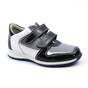 Pantofi sport pentru copii din piele naturala , gama OUTLET 1551-NEGRU/ALB, Culoare (12): Gri, Marime (12): 35 - - Roveli