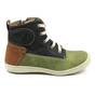 Ghete inalte pentru copii , din piele naturala , captusite , cu talpa cusuta  3144-VERDE/BEJ, Culoare (12): Bej, Verde, Marime (12): 33 - - Roveli