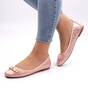 ​Balerini  de dama , cu accesoriu auriu , cu reflexii stralucitoare HR21603-PINK, Culoare (12): Roz, Marime (12): 37 - - Roveli