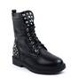 ​Bocanci imblaniti de dama , cu aplicatii metalice , decorative YMLO67-1-BLACK, Culoare (12): Negru, Marime (12): 38 - - Roveli