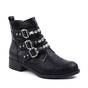 ​Ghete de dama , perforate , cu barete decorative 7168-PA-BLACK, Culoare (12): Negru, Marime (12): 40 - - Roveli