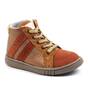Ghete sport pentru copii , captusite , din piele naturala 3197-MARO/COGNAC, Culoare (12): Bronz, Marime (12): 28 - - Roveli
