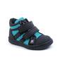 Ghete sport pentru copii , din piele naturala 3237-NEGRU/TURCOAZ, Culoare (12): Bleu, Marime (12): 28 - - Roveli