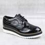​Pantofi casual de dama , oxford style , cu talpa groasa 52180-BLACK, Culoare (12): Negru, Marime (12): 36 - - Roveli