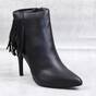 Botine de dama cu franjuri si varf ascutit  11319-BLACK, Culoare (12): Negru, Marime (12): 36 - - Roveli