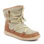 ​Ghete imblanite de dama , din piele naturala , cu sireturi  4043-BEJ, Culoare (12): Camel, Marime (12): 38 - - Roveli