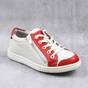 Pantofi sport , pentru copii , din piele naturala , cu fermoar lateral 1864-ROSU/ALB, Culoare (12): Alb, Rosu, Marime (12): 35 - - Roveli