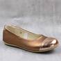 Balerini usori , din piele naturala  , pentru copii 3221-BEJ/BRONZ, Culoare (12): Bronz, Marime (12): 35 - - Roveli