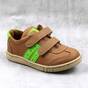 Pantofi sport , pentru copii , din piele naturala , cu talpa cusuta 3229-COGNAC/VERDE2, Culoare (12): Maro, Marime (12): 27 - - Roveli