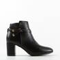 Botine dama cu toc patrat din piele ecologica Negre Cindy, Culoare (12): Negru, Marime (12): 36 - - Roveli