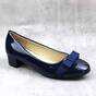 Pantofi eleganti de dama , lacuiti , accesorizati cu fundita  LBS-LF629-DK.BLUE, Culoare (12): Bleumarin, Marime (12): 34 - - Roveli
