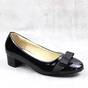 ​Pantofi eleganti de dama , lacuiti , accesorizati cu fundita  LBS-LF629-BLACK, Culoare (12): Negru, Marime (12): 35 - - Roveli