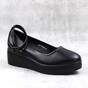 ​Pantofi comozi , de dama , cu platforma  si bareta pe glezna  LDY-W32-BLACK, Culoare (12): Negru, Marime (12): 38** - - Roveli