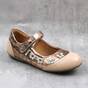 Pantofi usori , de copii , din piele naturala, cu flori 1793-AURIU/BEJ/R, Culoare (12): Bronz, Marime (12): 33 - - Roveli