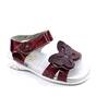 Sandale din piele naturala , pentru fetite , cu fluturi 3263-BORDO, Culoare (12): Bordo, Marime (12): 24 - - Roveli
