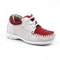 Pantofi usori pentru copii , din piele naturala 370-ALB/ROSU, Culoare (12): Alb, Rosu, Marime (12): 23 - - Roveli