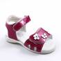 Sandale din piele naturala , lacuita , pentru fetite , cu flori 1833-FUCSIA/FUCSIA/X, Culoare (12): Alb, Fucsia, Marime (12): 25 - - Roveli