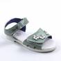 Sandale din piele naturala , lacuita , pentru fetite , decorate cu flori  1833F-BLEU/ALB, Culoare (12): Alb, Bleu, Marime (12): 32 - - Roveli