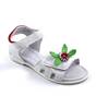 Sandale din piele ecologica , lacuita , pentru fetite , decorate cu flori  1833-ALB, Culoare (12): Verde, Marime (12): 34 - - Roveli