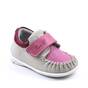 Pantofi " PRIMII PASI ", din piele naturala , moi si usori 369-ALB/FUCSIA, Culoare (12): Roz, Marime (12): 21 - - Roveli