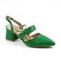 ​Pantofi eleganti de dama , cu toc mediu  si decupati la spate 3373-GREEN, Culoare (12): Verde, Marime (12): 39 - - Roveli