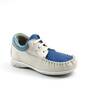 Pantofi usori pentru copii , din piele naturala 370-ALB/BLEU, Culoare (12): Alb, Bleu, Marime (12): 27 - - Roveli