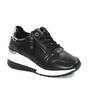 ​Sneakers casual de dama, cu platforma si accente argintii CFD-112-BLACK, Culoare (12): Negru, Marime (12): 41 - - Roveli