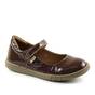 Balerini usori , din piele naturala lacuita , pentru copii , cu talpa groasa 1796-MARO/1, Culoare (12): Maro, Marime (12): 31 - - Roveli