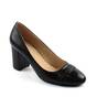 Pantofi eleganti de dama  cu toc mediu , gros 909-1-BLACK, Culoare (12): Negru, Marime (12): 40 - - Roveli