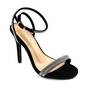 ​Sandale elegante de dama , cu reflexii stralucitoare LE7128-BLACK, Culoare (12): Negru, Marime (12): 39 - - Roveli