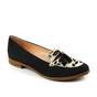 ​Pantofi dama , din piele naturala , cu detaliu animal print 1361-NEGRU, Culoare (12): NEGRU/MULTICOLOR, Marime (12): 41 - - Roveli