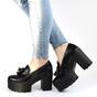 ​Pantofi de dama cu platforma inalta si toc gros A10067-BLACK, Culoare (12): Negru, Marime (12): 36* - - Roveli