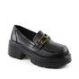 Pantofi dama , cu talpa groasa si catarama decorativa D1-BLACK, Culoare (12): Negru, Marime (12): 40 - - Roveli