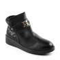 Ghete imblanite de dama , cu catarama decorativa Q22-BLACK, Culoare (12): Negru, Marime (12): 41 - - Roveli
