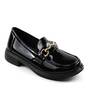 Mocasini de dama , comozi si usori , cu accesoriu auriu D4-1-BLACK, Culoare (12): Negru, Marime (12): 40* - - Roveli