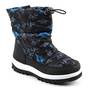 Cizme copii , imblanite de zapada , pentru copii A31-BLACK, Culoare (12): NEGRU/MULTICOLOR, Marime (12): 32 - - Roveli